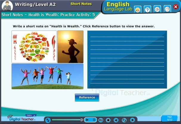 Short notes about “health is wealth” activity